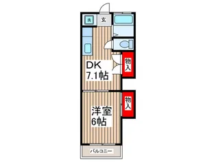第2明徳団地6号棟【1階】の間取り