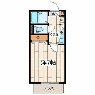 ベル・ヴェール【1階】の間取り