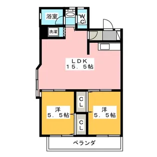 ハイクラスO・N・DA【2階】の間取り