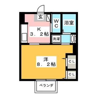 ユアメゾン亀崎【1階】の間取り