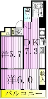 阪上ロイヤルハイツ第二【7階】の間取り