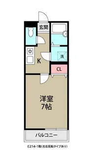 リバーベルのぎく野(E-214)【1階】の間取り
