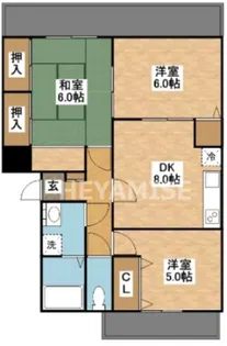 イーストコート尾上【1階】の間取り