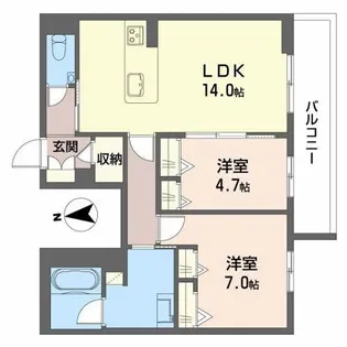 セルディーナ岡崎駅北【3階】の間取り