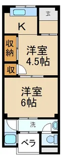 大作コーポ【5階】の間取り