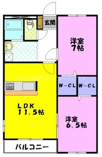 ヴィラ・コウヨウ A【3階】の間取り