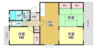 フォルク北千里C棟【2階】の間取り