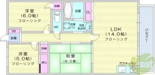 エステマール【6階】の間取り
