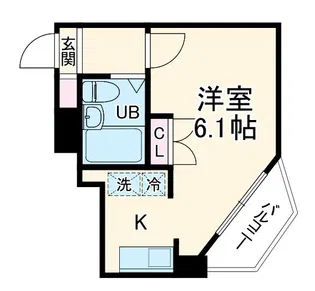 レジデンス横濱関内【11階】の間取り