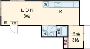ルミナス渋谷本町【2階】の間取り