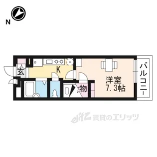 レオパレス若葉【1階】の間取り