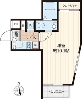 Beverly Homes 下赤塚【2階】の間取り