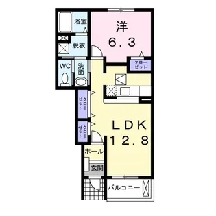 サンシャイン・パレスA【1階】の間取り