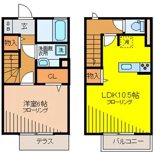 ノースプレーヌ【2階】の間取り