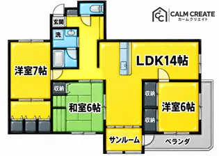 ライフステージ広瀬森【1階】の間取り
