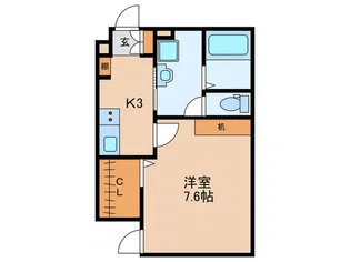 アイエフエアリーコート【1階】の間取り