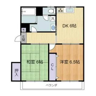 パークサイドハイツ【2階】の間取り