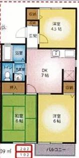 シンセイレジデンス湘南仲町【2階】の間取り