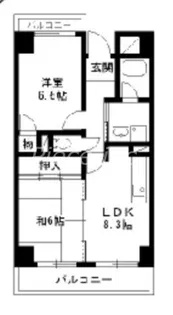エトワール上新庄【8階】の間取り
