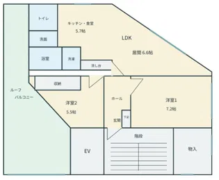 ニューシティ河田【4階】の間取り
