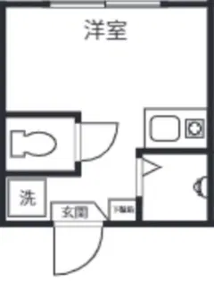 Studio Apartment大久保【2階】の間取り