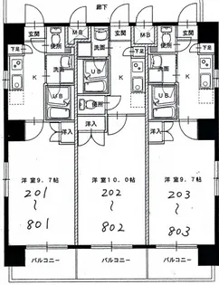 ウエストハイム天神川【4階】の間取り