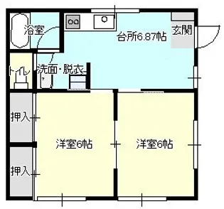 シャインコーポ【1階】の間取り