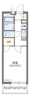 レオパレスプラシーボ上島【3階】の間取り