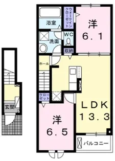 ナイス ハッシーI【2階】の間取り
