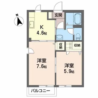 シャーメゾンSOWA-A【1階】の間取り