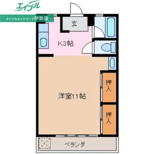 クレアトゥール伊勢志摩【3階】の間取り