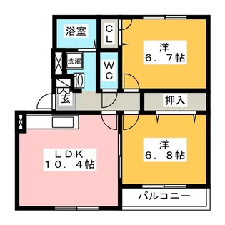 コアロードII【1階】の間取り