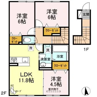 シャトンHAMADA【1階】の間取り
