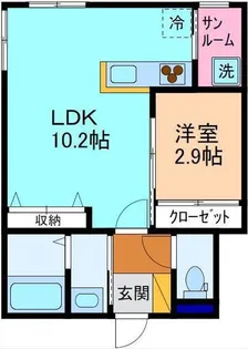 ヴェルデ宝町【2階】の間取り