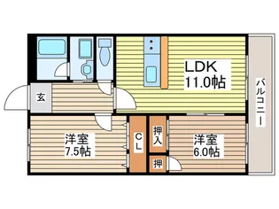 シティライフオクムラ【2階】の間取り