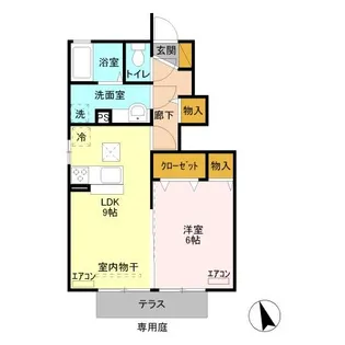 ラ・プランタン F【1階】の間取り