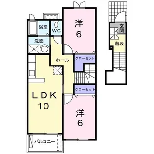 ランドマーク89【2階】の間取り