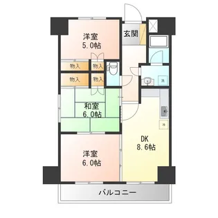オーベルジュ戸田【6階】の間取り