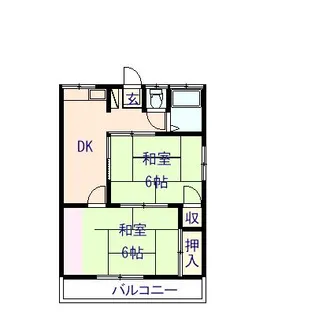 宮前ハイツA【2階】の間取り