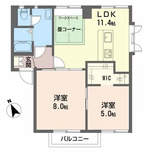 ベルメゾンA【1階】の間取り