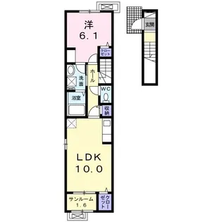 グリーンパークA【2階】の間取り