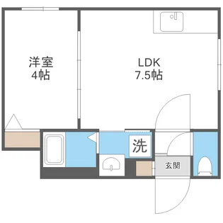 ラフィーネ発寒南II【4階】の間取り