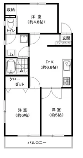 青戸第3ローヤルコーポ【3階】の間取り