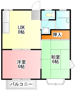 ハイツシャルム【2階】の間取り