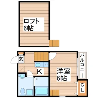 クローバーガーデン【1階】の間取り