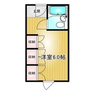 1Rの間取り画像