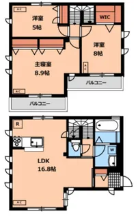 東京都三鷹市北野4【一戸建】の間取り