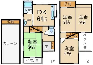 大阪府枚方市招提大谷3【一戸建】の間取り