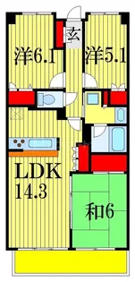リーベスト東中山【9階】の間取り