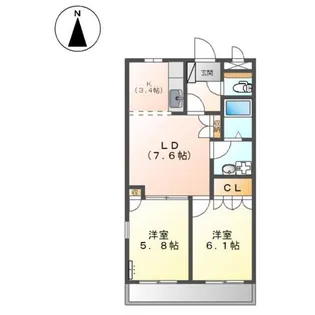 アザレア【1階】の間取り